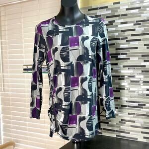 Lynn Richie Silver long sleeve blouse. Size small. (PP4)